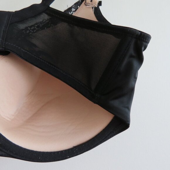 CURVY COUTURE Tulip Lace Push Up Balconette Bra in Black - Size 34G - Picture 12 of 13